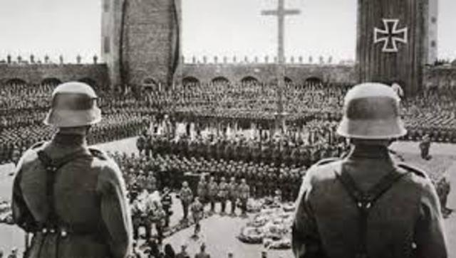 Hitler Declares himself vice chancellor and Fuher of Germany