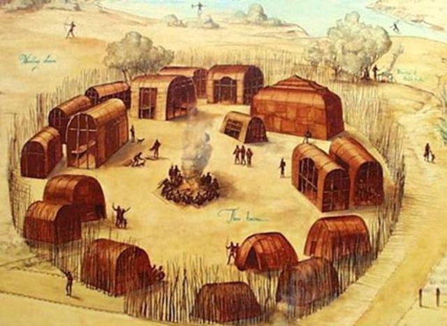 John White lands in Chesapeake Bay