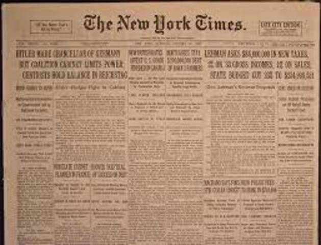 Hitler made chancellor of Germany