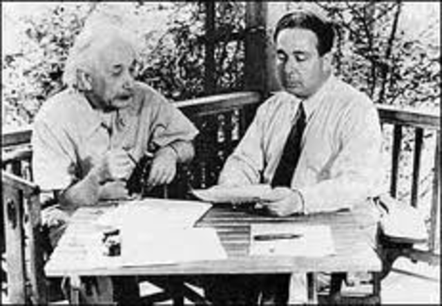 Einstein writes letter to FDR on the possibility of atomic weapons