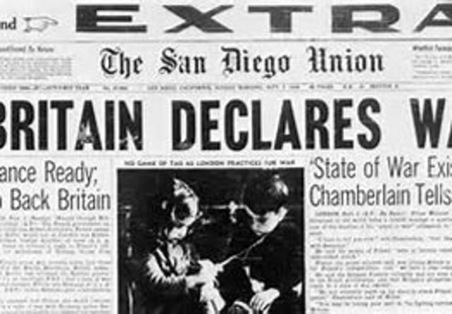 Britain and France declare war on Germany