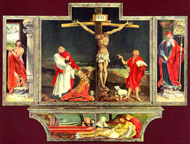 Crucifixion, Isenheim Altar, Matthias Grunewald