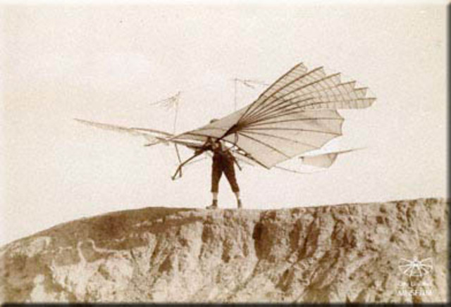 eerste zweefvlucht Otto Lilienthal