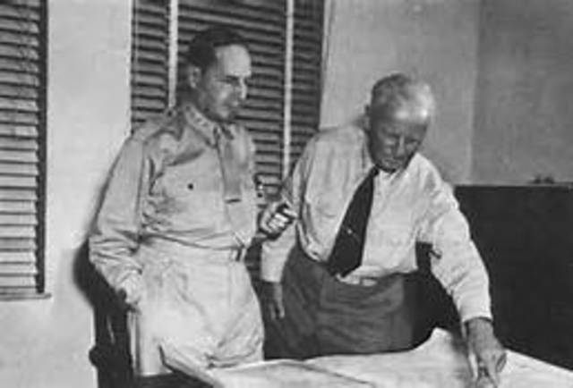 Nimitz and McArthur begin island hopping in the Pacific