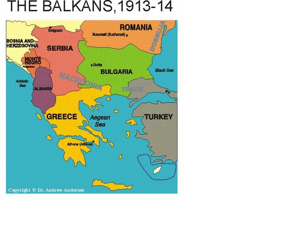 Balkan Crisis (1908-1913) - Austria-Hungary and Russia fought to influnce one another