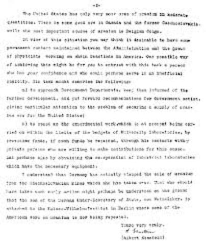 einstein writes a letter to FDR