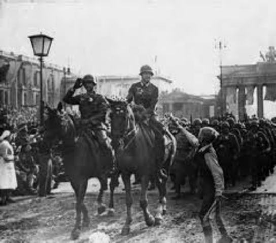 Defeat of French army by Nazis