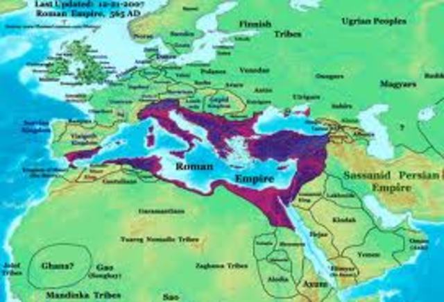 This shows the Byzantine Empires range.