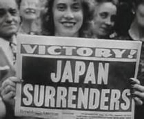 Japan formally surrenders, ending World War II.