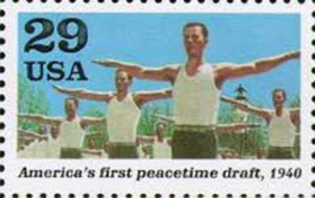 The United States begins its first peacetime draft