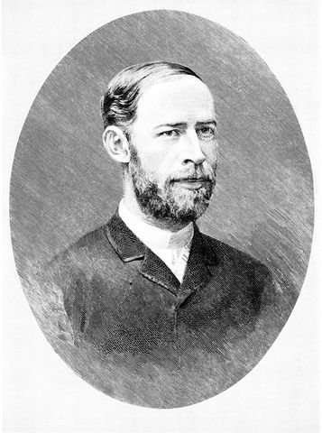 Heinrich Hertz avastab elektromagnetlained