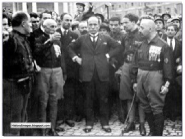 Mussulini takes power Italy