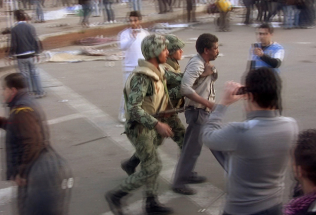 The protesters were under arrest