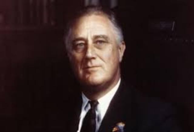 Franklin D Roosevelt is inaugurated as President