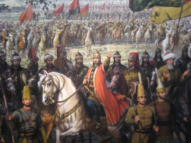 Desplayed, are the Ottomans getting ready to fight in the Battle of Ankara.