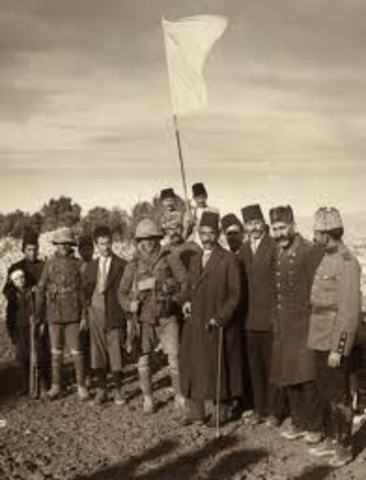 Lost battle of WWI and ended with a peace treaty, agreeing the Ottoman Empire will never to exist again.