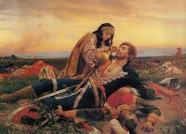 Murad I and the Serbian Prince Lazare are killed in battle