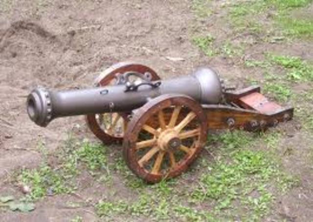 Mehmed ll lays siege to the Byzantine capital of Constantinople, they used guns and big cannons to bombard the walls for eight weeks.