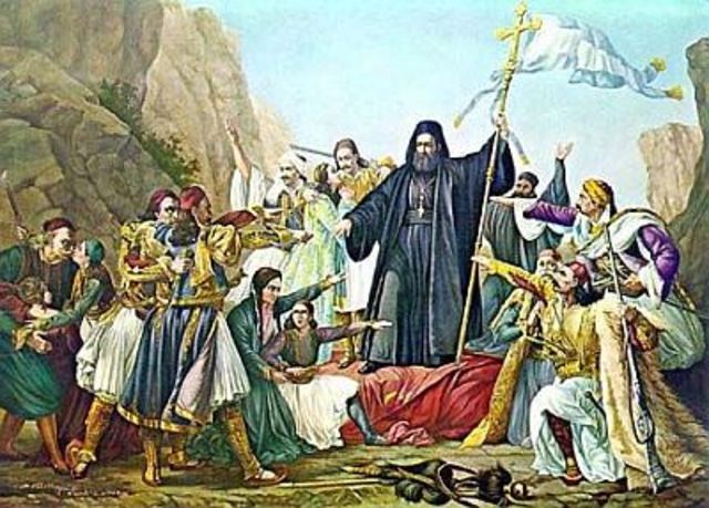 Greece revolts against the Ottoman Empire and win their independence.