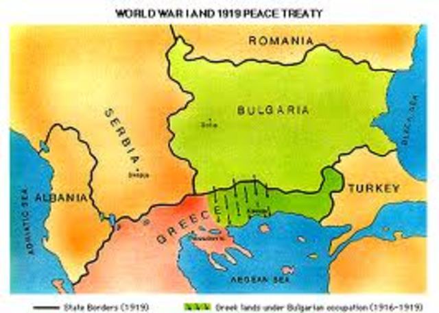 The peace treaty after World War 1