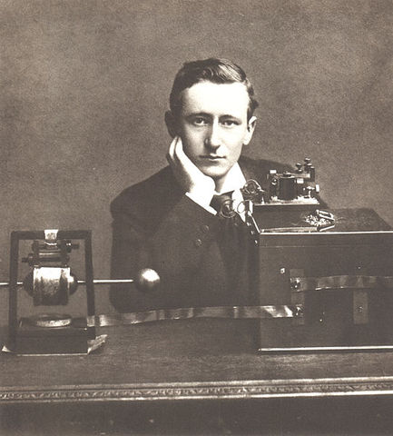Marconi sent and received the first radio signal.