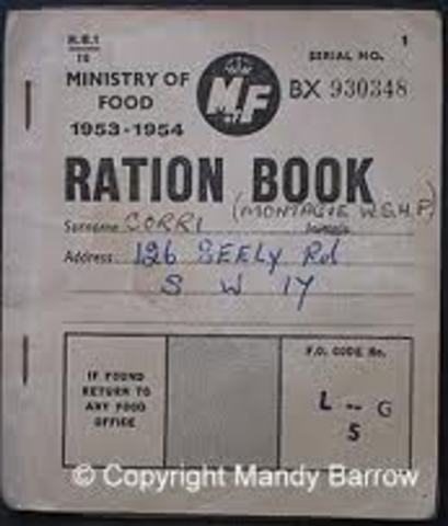 Food rationing began in the UK