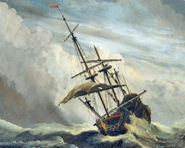Bad weather on the Mayflower