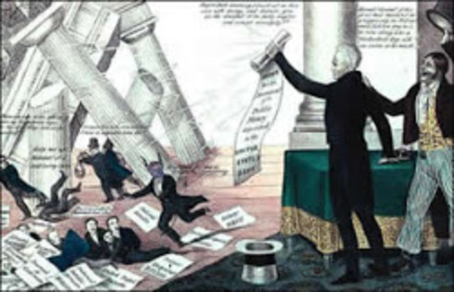 President Jackson Vetoes the 2nd National Bank of America