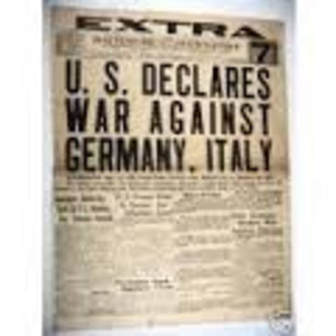 U.S. declares war on Germany
