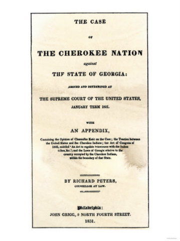 1831 Cherokee Nation v Georgia