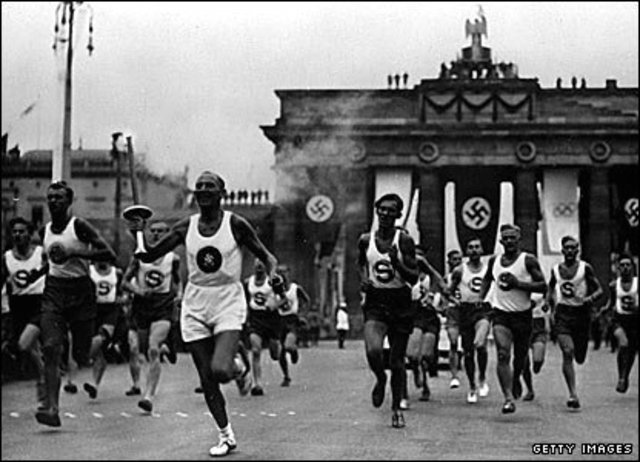 "Summer Olympics begin in Berlin." [USHMM]