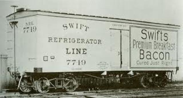 Refrigerated Train Cars, Gustavus Swift