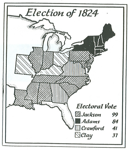 The election of John Q. Adams 1824