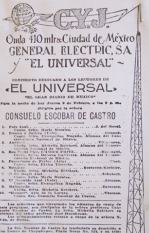 La primera transmisión radiofónica comercial en el país
