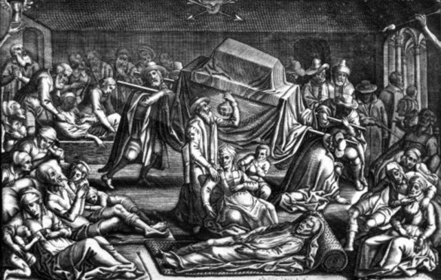 Den første store pestepidemi i Europa