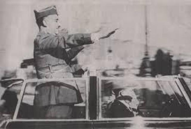 Finaliza la guerra civil española y comienza la dictadura de Franco