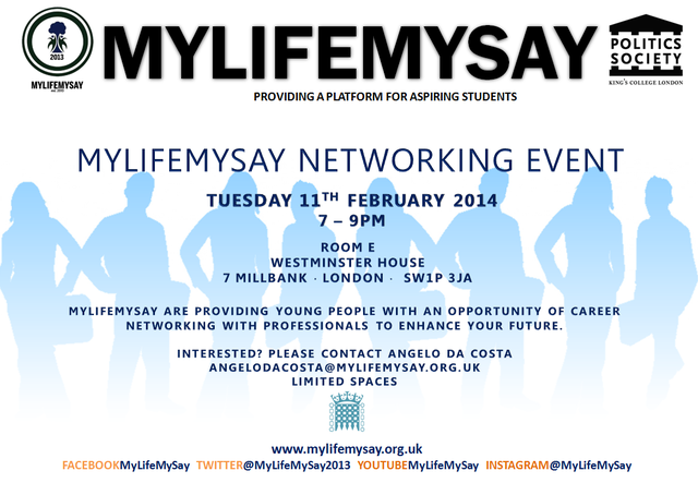 MYLIFEMYSAY NETWORKING EVENT