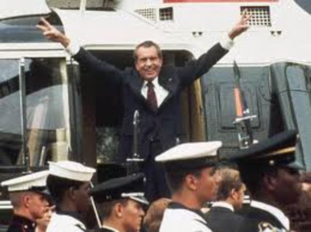 U.S. President Nixon Resigns