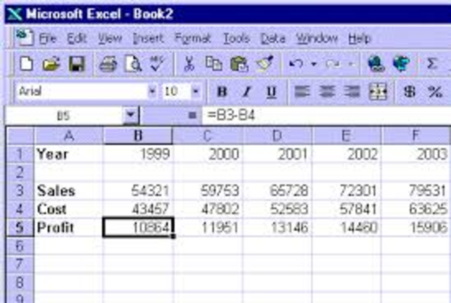 First electronic spread sheet