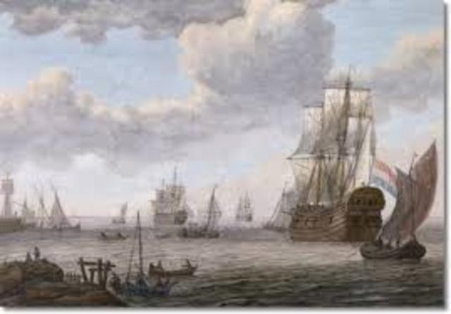 A Dutch convoy arrived back from East India