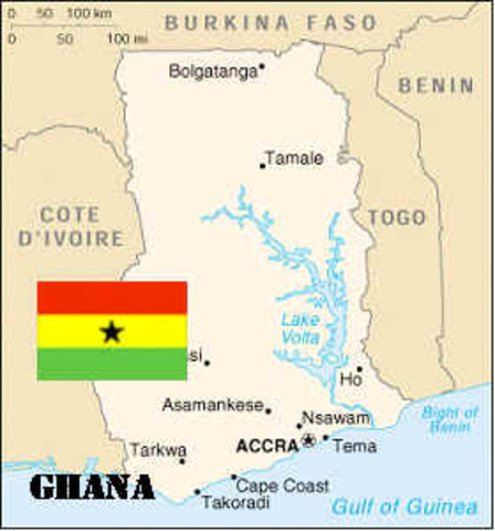 Ghana se independiza de Inglaterra