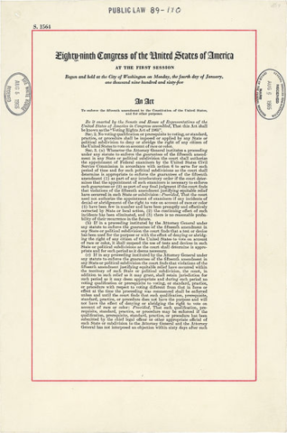 Voting Rights Act of 1965