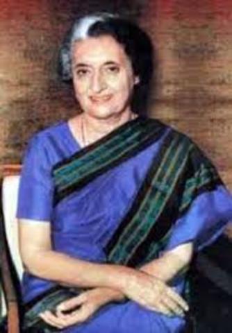Asesinan primera ministra de la India Indira Ghandi