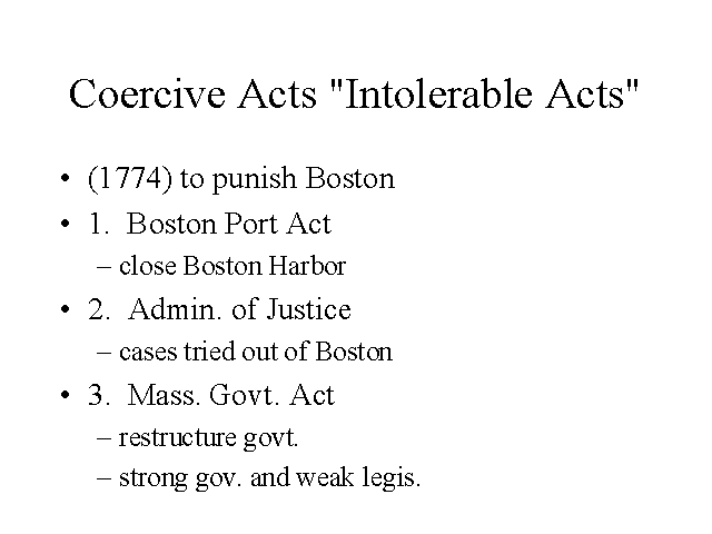 Coercive Act