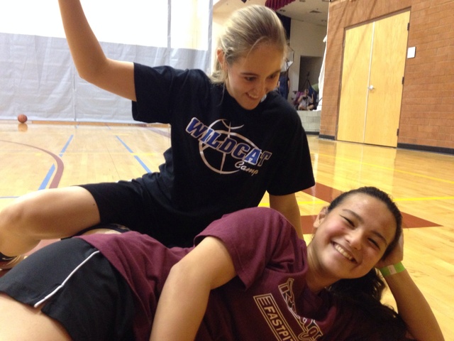 Lauren taught me how to play Bball...