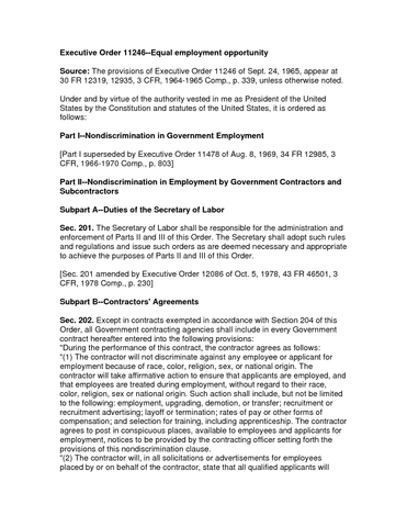 Executive Order 11246