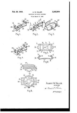 Mounting for wrist watches