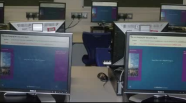 Medium shot computer room