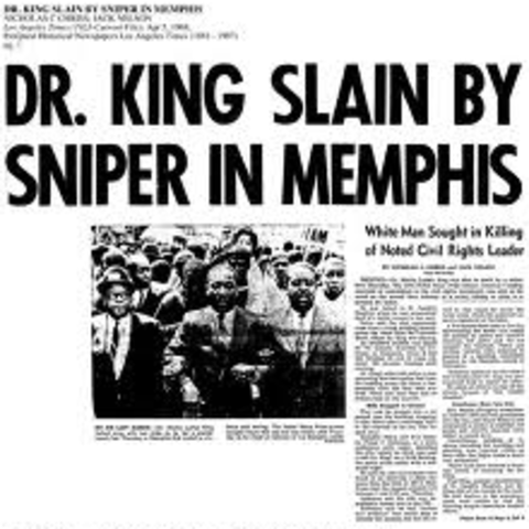 MLK is assassinated