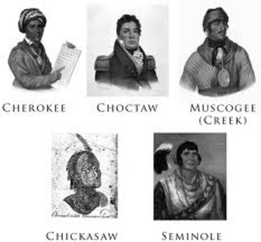 Choctaw, creek and chickasaw removal
